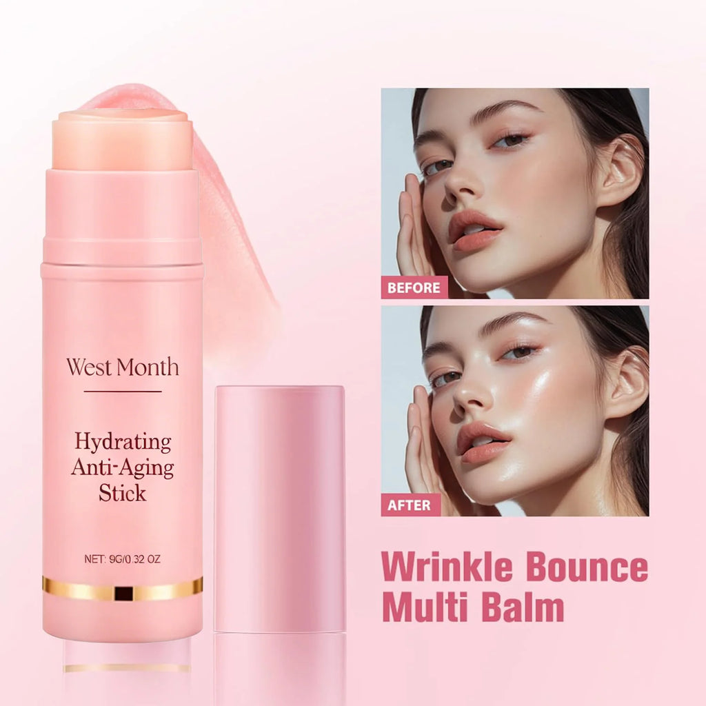 Collagen Multi Bounce Balm Stick – Firming & Lifting, Wrinkle Removal Brightening Facial Dull Skin Moisturizing Skin Care Korean
