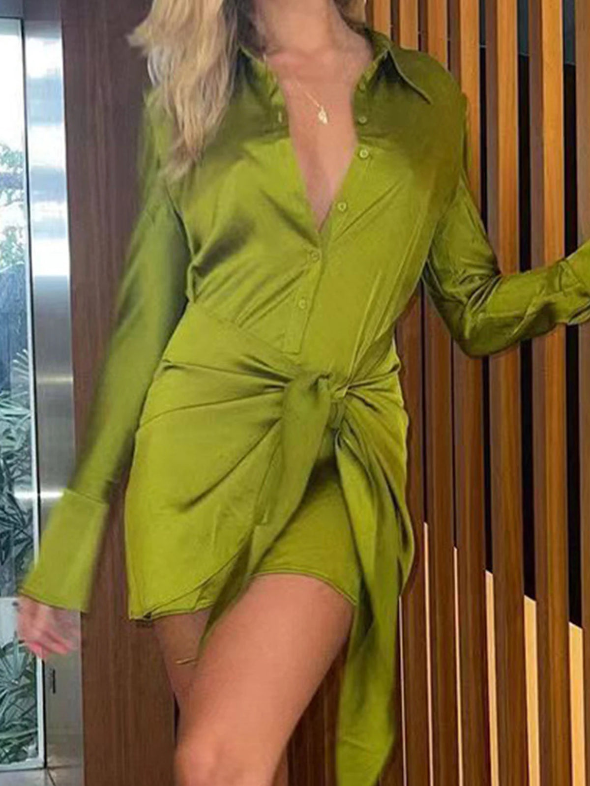 Sexy summer women's casual dresses black mini satin shirt dress woman elegant long sleeve birthday party evening dresses vestido