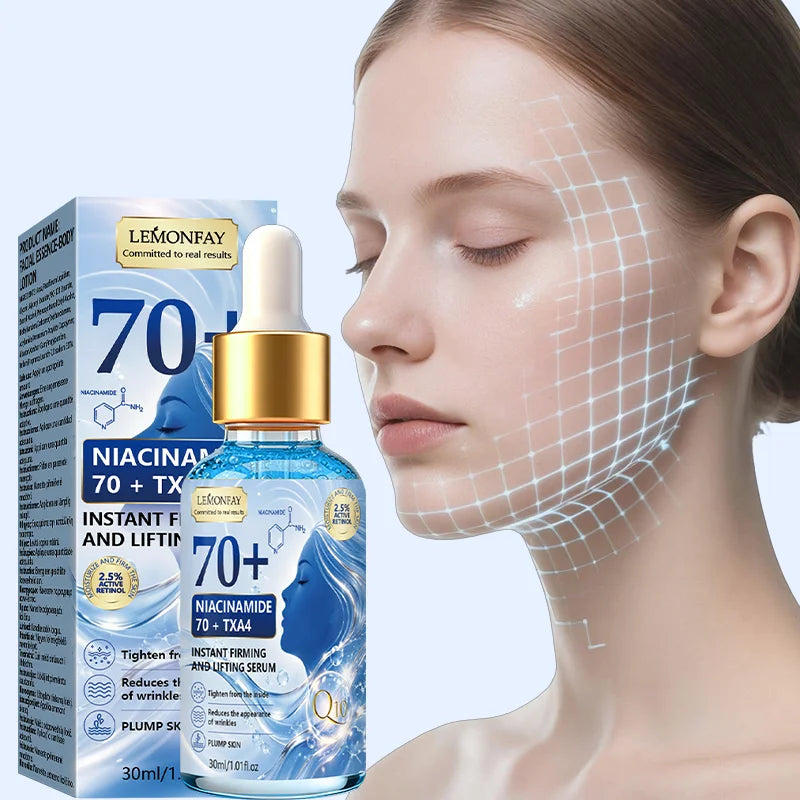 Anti Wrinkle Plumping Face Serum Niacinamide Coenzyme Q10 Retinol Deep Hydration Tightening Facial Skin Care Liquid