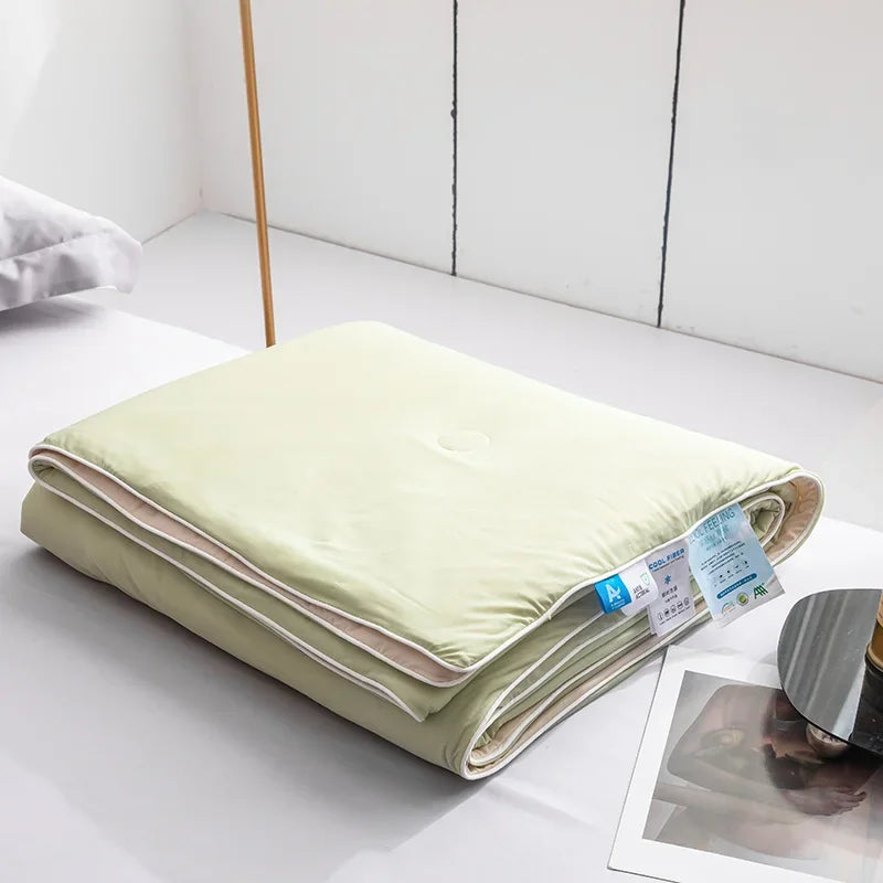 Cold Silky Summer Blanket Cooling Fabric Air Condition Quilt Cool Blankets for Beds Double Side Lightweight Cooled Comforter