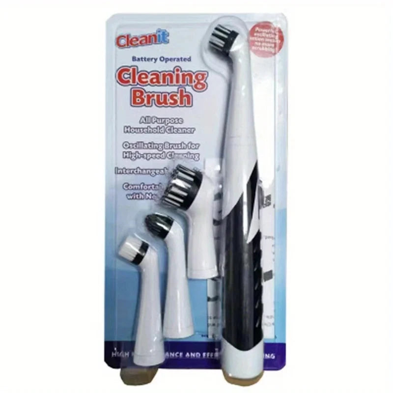 Leaning Brush Cleaning Tool With 4 Brushes Multifunctional Electric Cleaning Brush Cleaning Supplies