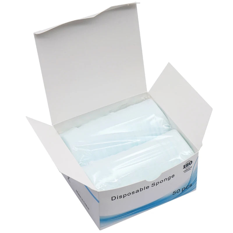 50pcs/box Dental Disposable Clean Sponge Pad Dentist Endodontics Files Sponges Cleaning Material Dentistry Oral Care Teeth Tools