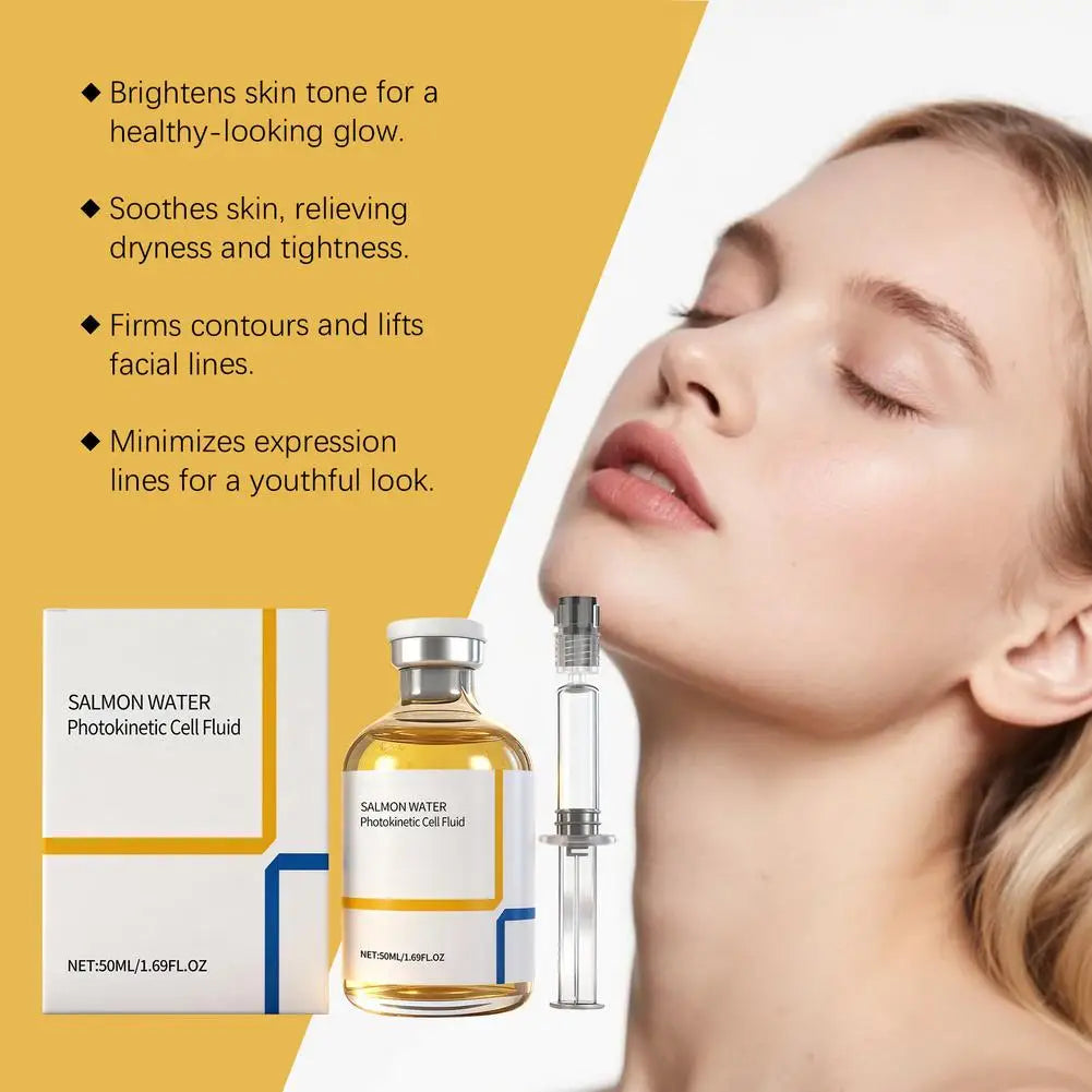 Korean Salmon Wrinkle Serum Skin Rejuvenation Essence, Strengthens Barrier Function, 24H Continuous Hydration Firming Skin Care