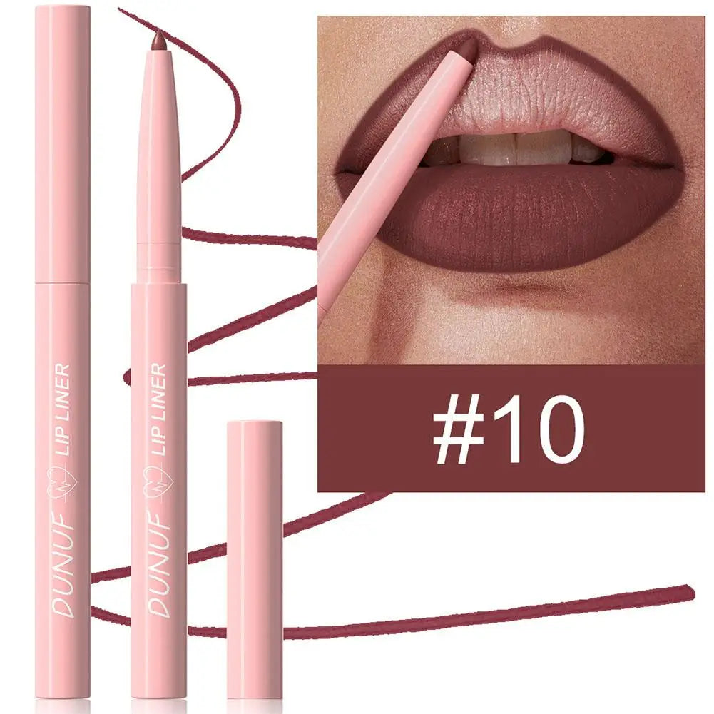 Twist Up Lip Liner Lipstick Pen Multipurpose Powder Blusher Velvet Matte Waterproof Lip Contour Non Stick Cup Lip Rouge Makeup