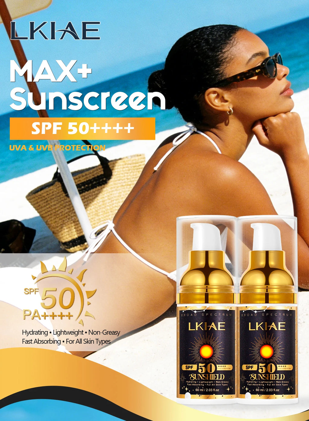 LKIAE ULTRA Whitening SkinCare Set For All Skin Tone, Hydration, With Glutathione, Collagen, Reduce Dark Spot, Hyperpigmentation