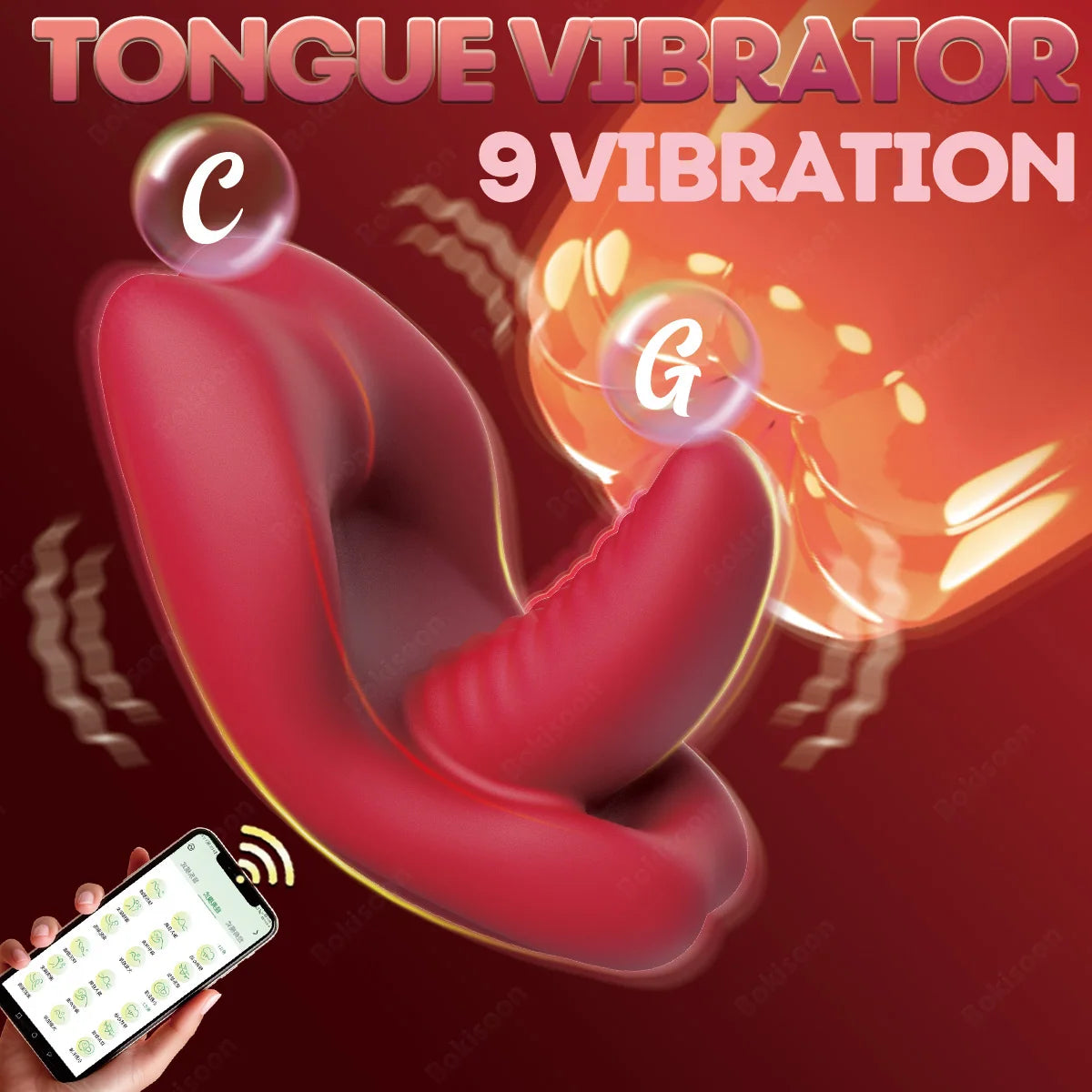 Adult Sex Toys G Spot Vibrator Tongue Lick with 9 Vibrating Clitoral Stimulator with App Remote Control Sex Toy for Woman Couple