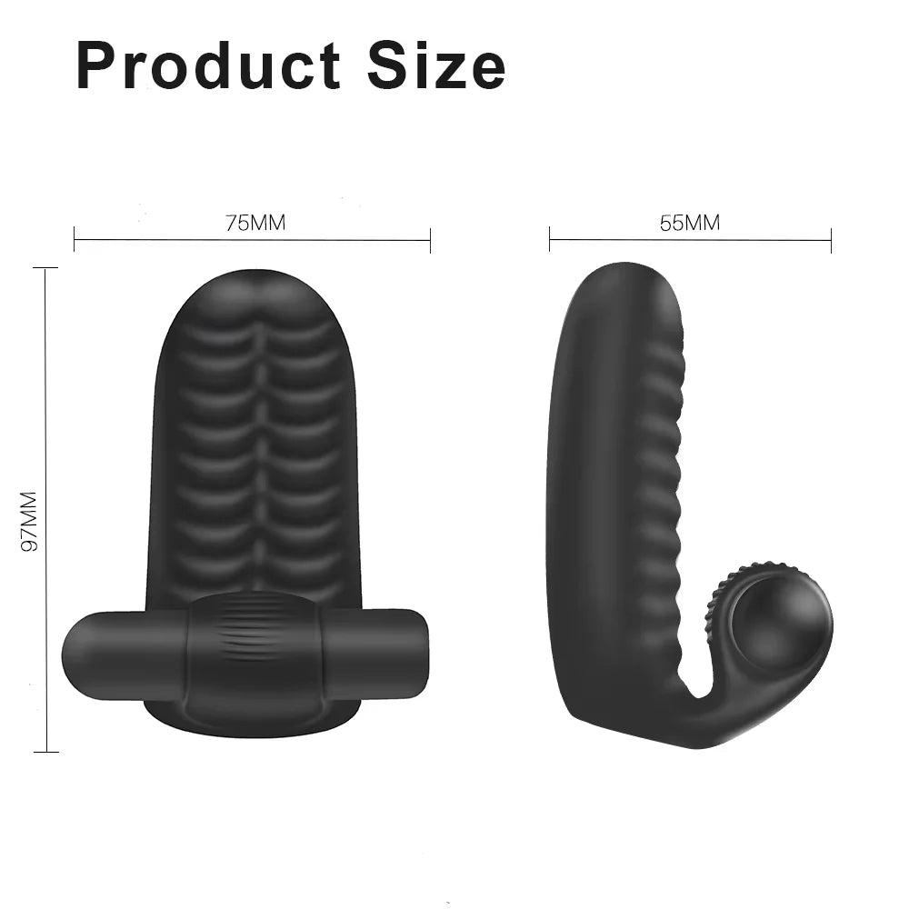 Sex Toys Finger Sleeve Vibrator G Spot Massage Clit Stimulate Female Masturbator For Women Lesbian Orgasm Adult Products