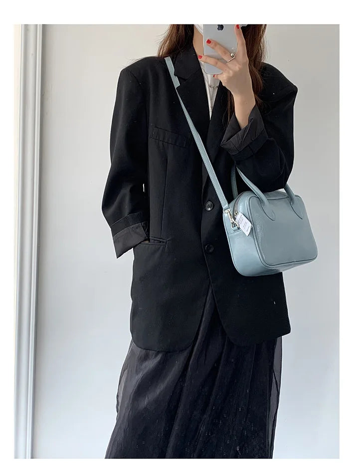 New Women Casual Tote Handbags Fashion Ladies Daily Crossbody Bag Retro Oil Wax Leather Female Shoulder Messenger Bags Summer