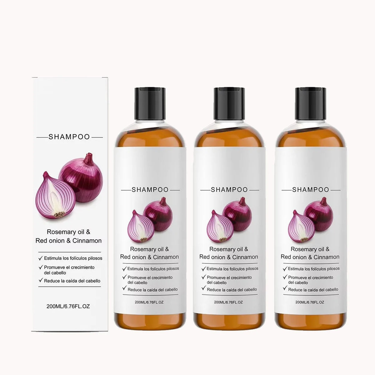 2/3pcs Rosemary Red Onion Shampoo Anti Hair Loss Promote Thicker Stronger excalvo Shampoo Hair Care 200ml