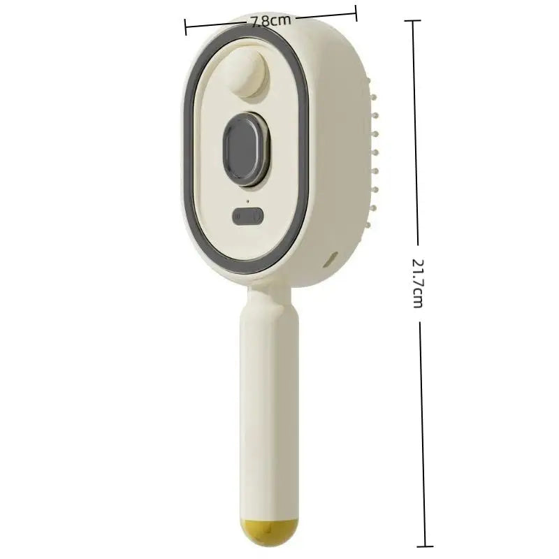 Electric Spray Hair Brush 2-In-1 Misting Hair Brush With Water Spray Reduce Frizz Anti-Static Retractable Steam Massage Comb^+~
