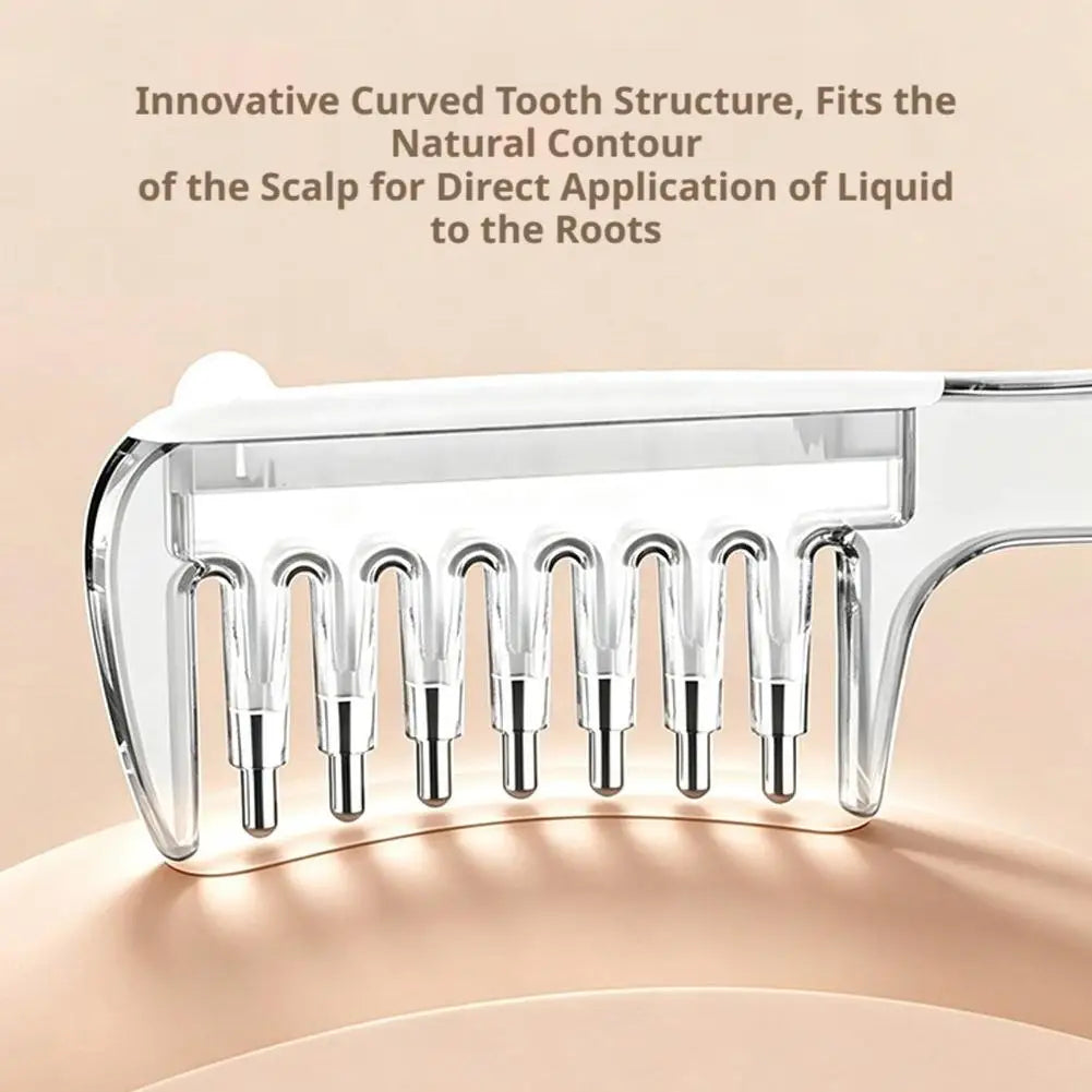 Hair Serum Applicator Comb， Scalp Massage Liquid Dispenser for Essential Oil, Anti Hair Loss Root Treatment Brush Tool