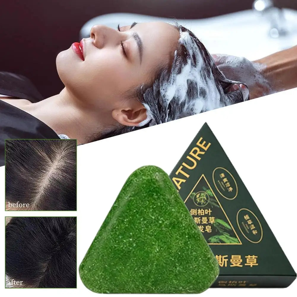 Usman cypress leaf shampoo bar Cypress Leaf Polygonatum Herbal Plant Extract Refreshing Clean Oil Control 120g
