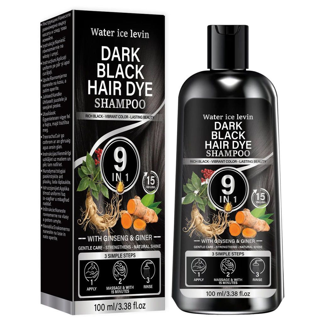 9‑in‑1 Herbal Black Hair‑Nourishing Shampoo With Ginseng Ginger Boost Hair Shine Soften Dry Strands Gentle Daily Hair Care