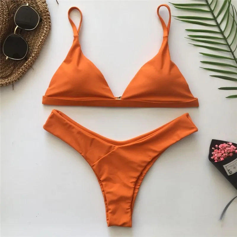 Bandage Sexy Brazilian Bikini Biquini Praia Swimwear Women Hot Swimsuit Traje De Bano Mujer Maillot Femme Monokini Badpak Dames