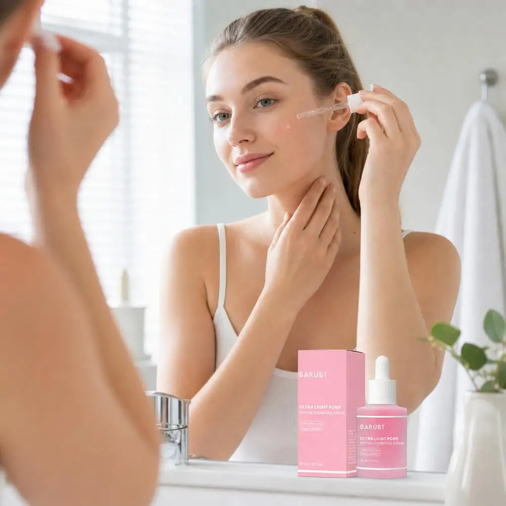 Ultra Light PDRN Collagen Essence Korean Peptide Hydrating Serum Fresh Glow Care Deep Hydration 30ml Original Pink Facial Serum