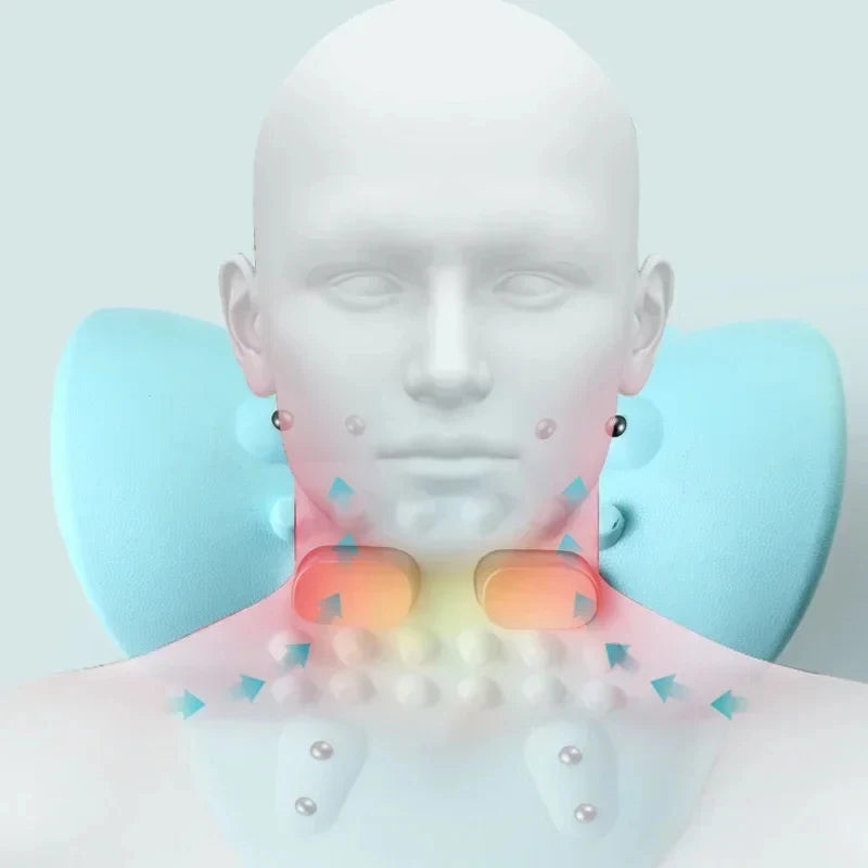 Electric Cervical Massager Neck Shoulder Stretcher Relaxer Chiropractic Traction Device Massage Pillow Cervical Spine Correction