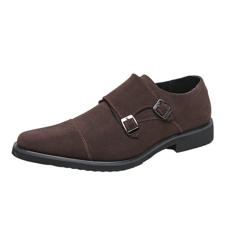 Men's Suede Shoes Europe America Anti-skid Flat Shoes Fashionable Loafers Soft Soled Business Dress Casual Leather Shoes 38-46