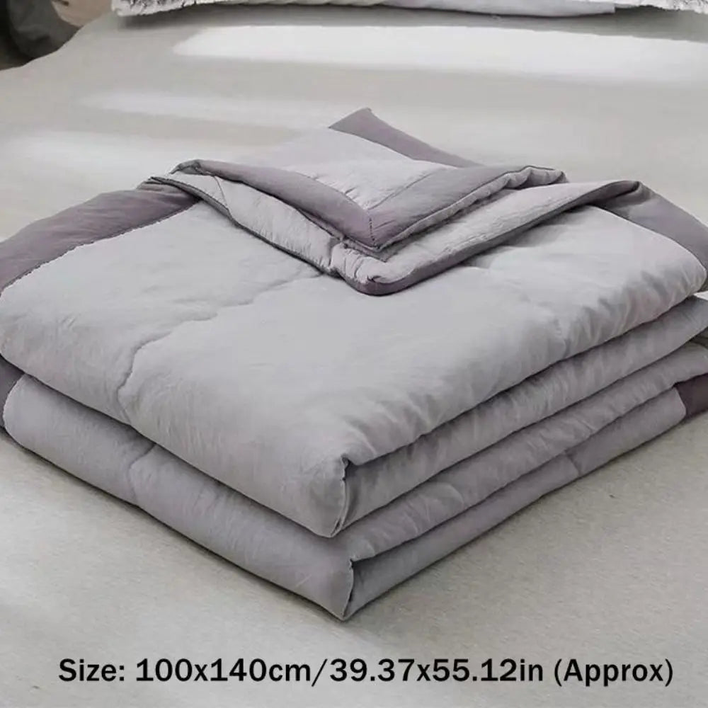 Spring Summer New Double Sided Cooling Blanket Cold Effect Skin-Friendly Conditioning Quilt Breathable Solid Color Cooler Quilt