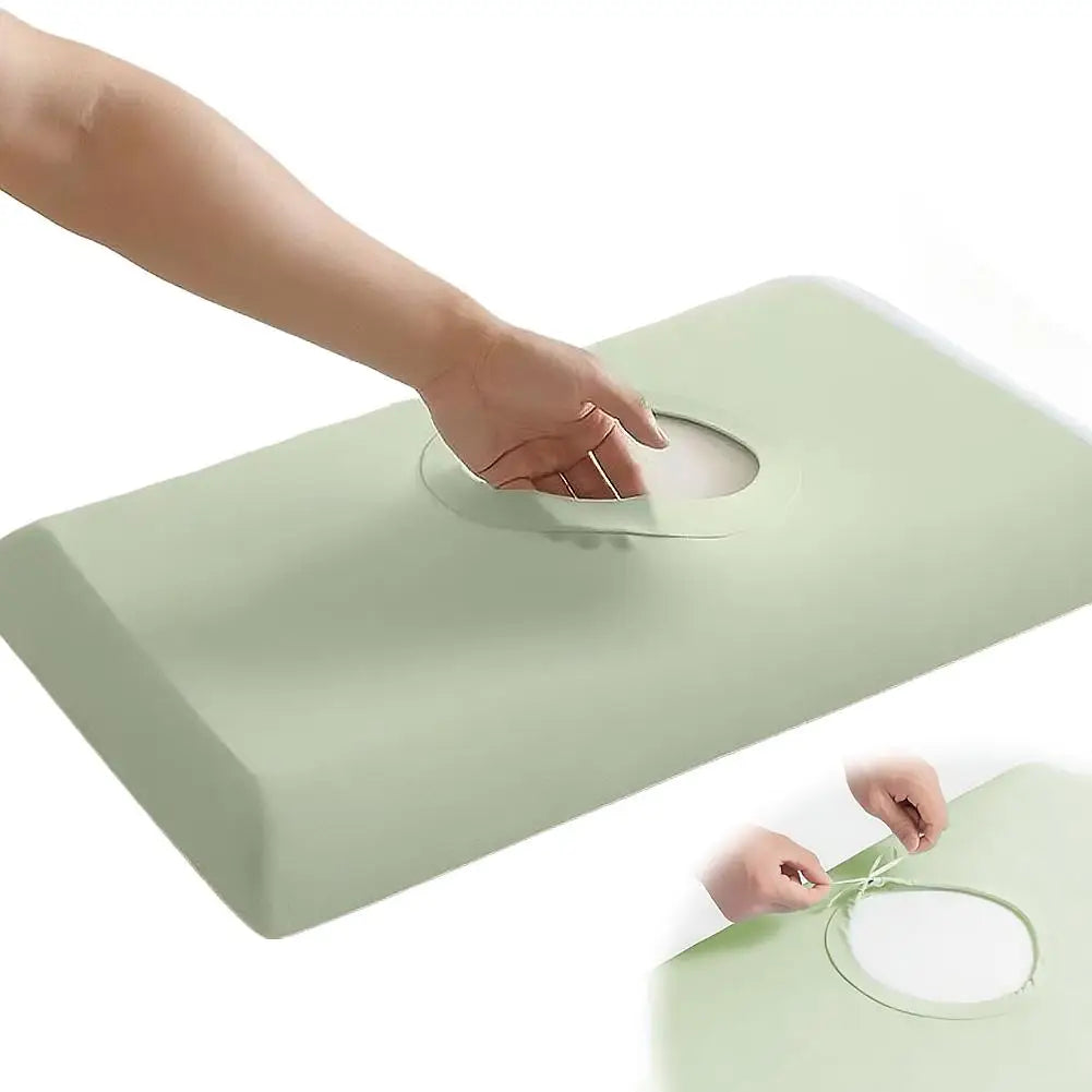 Cooling Pillow Case Summer, Ice Silk Breathable Soft Cover, Open Elastic Edge Wrap, Smooth Cool Feel for Night Sleep