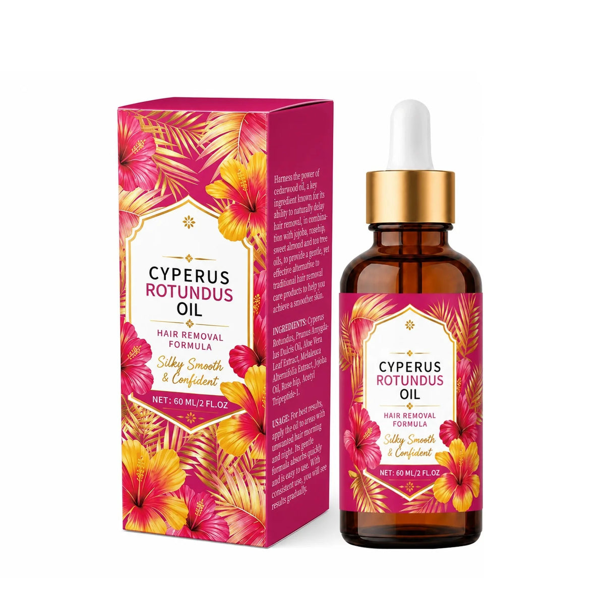 Cyperus Rotundus Oil Aconite essence Oil Body Hair Care Natural Hair Reduces Unwanted Hair, Soothes Skin, Post-Wax & After-Shave
