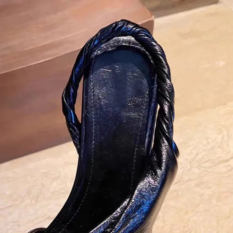 Pointed Toe Women Sandals Flats Casual Shoes 2026 New Designer Summer Elegant Slingback Woman Shoes Slippers Walking Zapatos