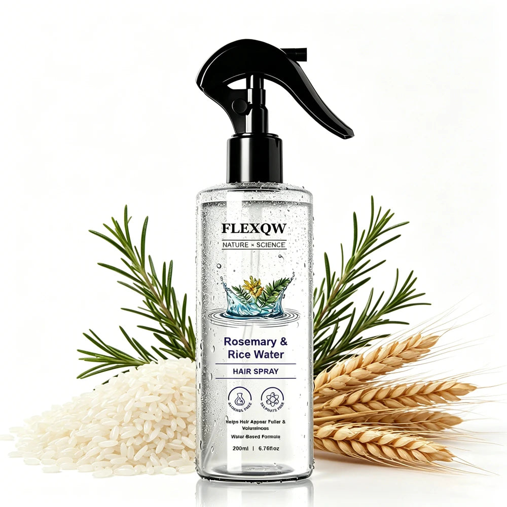 200ML Rosemary Rice Hair Care Spray, Rich in Rice and Rosemary Extract, Soft and Smooth Hair, Plump and Shiny Hair