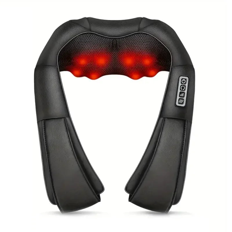 Shiatsu Neck and Shoulder Massager Heated Back Massager U Shape Deep Kneading Electric Massage Pillow For Neck Waist Leg Body