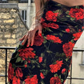 Party Dresses For Woman Sexy Bodycon Floral Print Sleeveless Evening Dress Package Hip Contrast Vestidos Temperament Trendy Slim