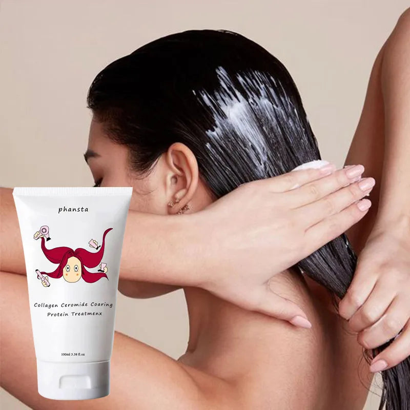 Collagen Hair Mask Coaring Protein Treatmenx Head & Shoulder Shampoo Conditioner Repair Dry Fizzy Thin Hair Mask Hair Supplies