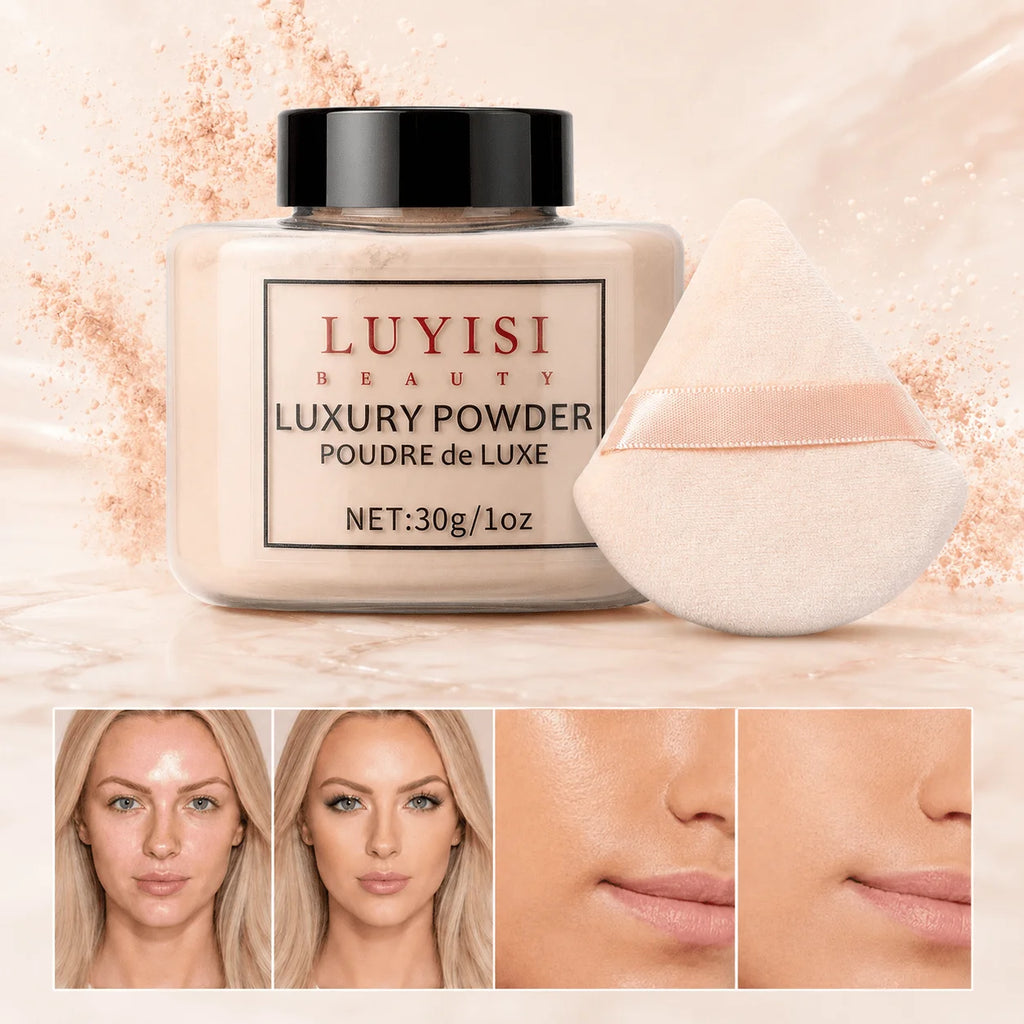 Beauty Luxury Loose Powder, Finishing&Setting Powder For Smooth Matte Skin,Translucent&Lightweight Face Powder,Long-Lasting.