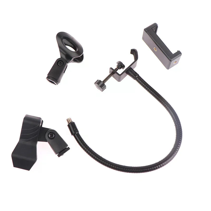 Radio Broadcasting Studio Live Broadcast Equipment Stations Flexible Microphone Gooseneck  phone Stand with Desk Clamp