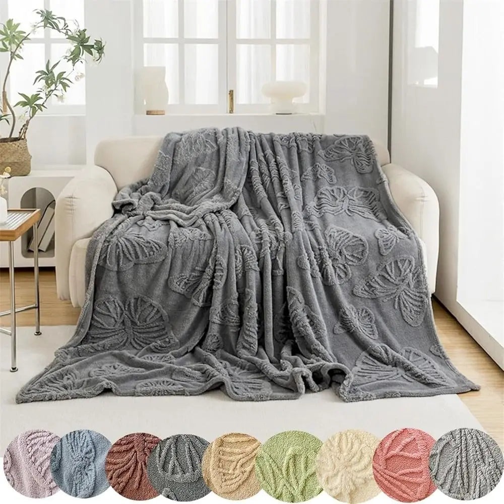 New Double Sided Cooling Blanket Skin-Friendly Cold Effect Conditioning Quilt 3D Butterfly Jacquard Breathable Cooler Quilt