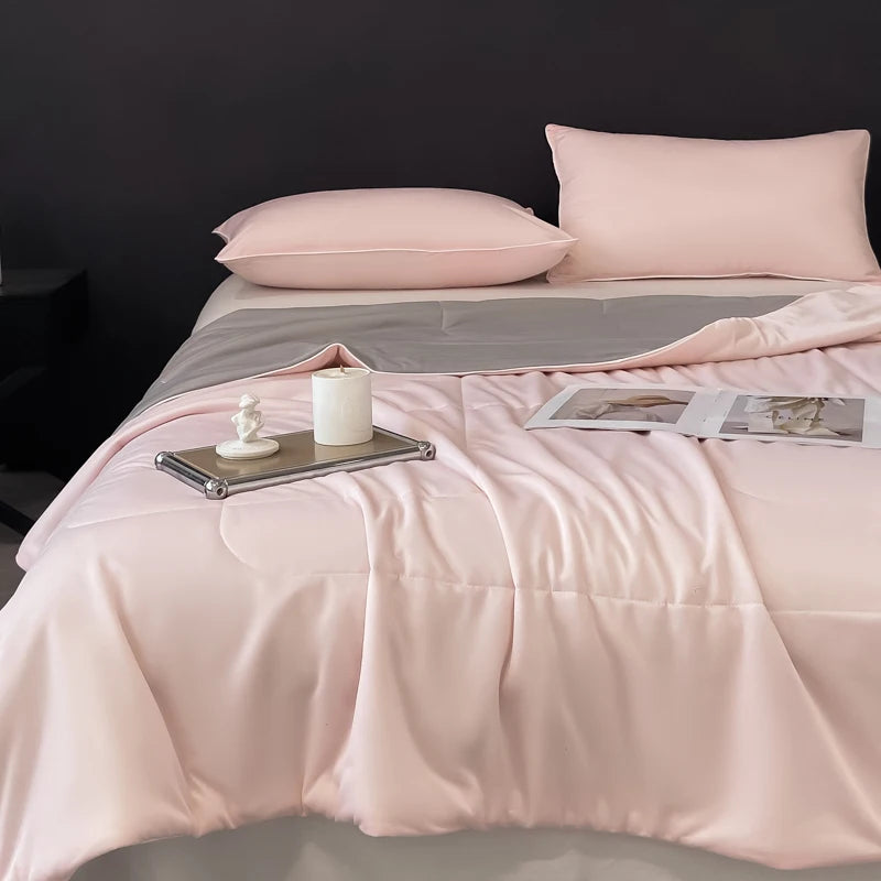 Premium Cooling Blanket Smooth Air Confition Comforter Lightweight Summer Quilt Double Side Arc-Chill Cold Tech Fabric Washable