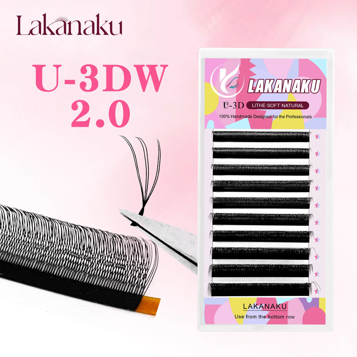5D U Lashes Fibras Tecnologicas Pestañas Shape U Premade Clover Eyelash Extensions Volume Cilios W