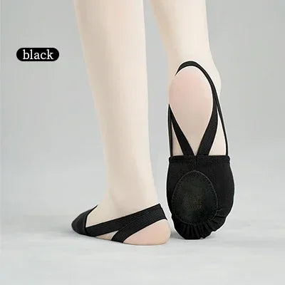Women's Belly Shoes Half Sole Ballet Shoes Elastic Band Dance Shoes Rhythmic Gymnastics Lightweight Comfortable Shoes