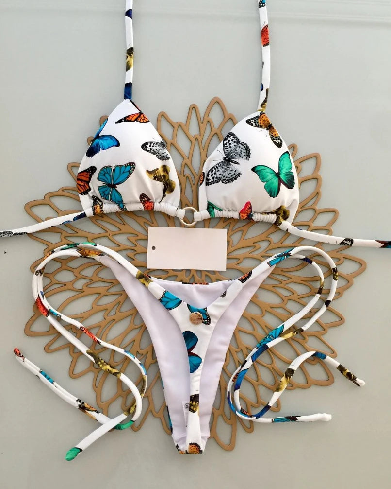 2026 New Sexy Women Bikini Set Beach Holiday Swimsuit Brazilian Thong Bikini Set Sexy Two Pieces Bathing Suit Women Beach Wear