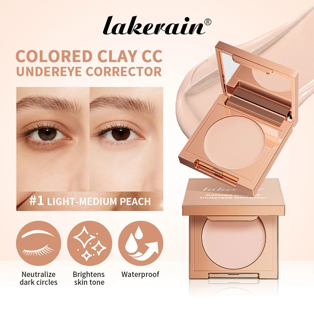 Lakerain Undereye Color Correction Concealer Waterproof Moisturizes Bright Skin Fine Clay Texture Quickly Covers Dark Circles