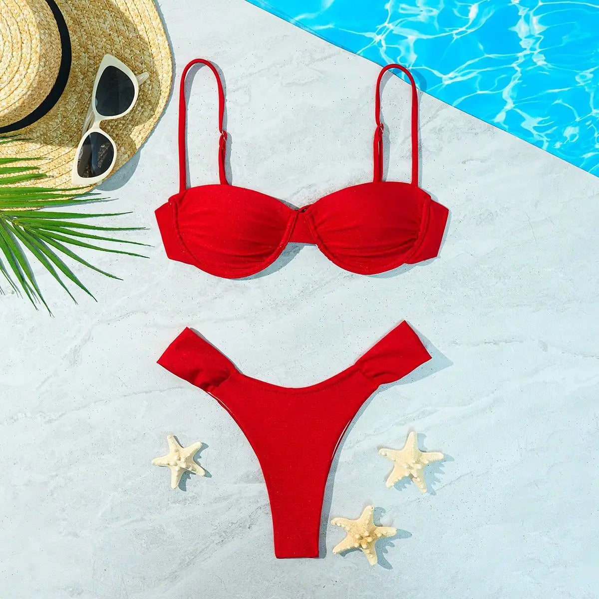Two Piece Bikinis 2026 New Women Swimsuit Push Up Bathing Suit Sexy Bikini Sets Swimwear Print Beachwear Solid Biquinis Vacation
