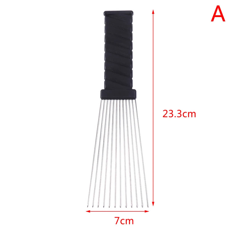 Black Fist Afro Metal Comb African Hair Comb Brush Salon Hairstyle Styling Tool