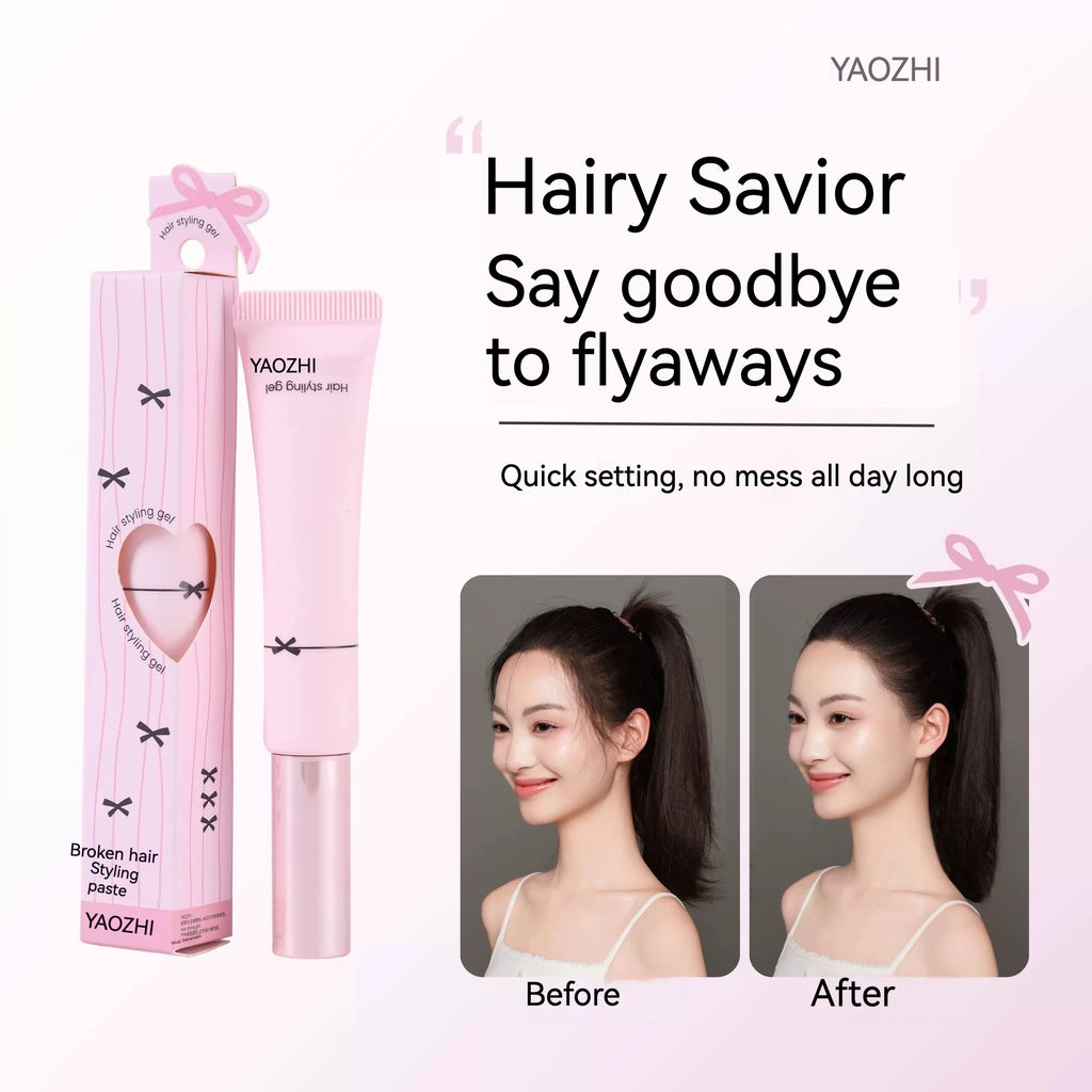 Yaozhi Hair Mascrara Gel Temporary Breaking Anti Explosion Bangs Longlasting Hair Tidying Cream for Women Frizzy Styling No Wash
