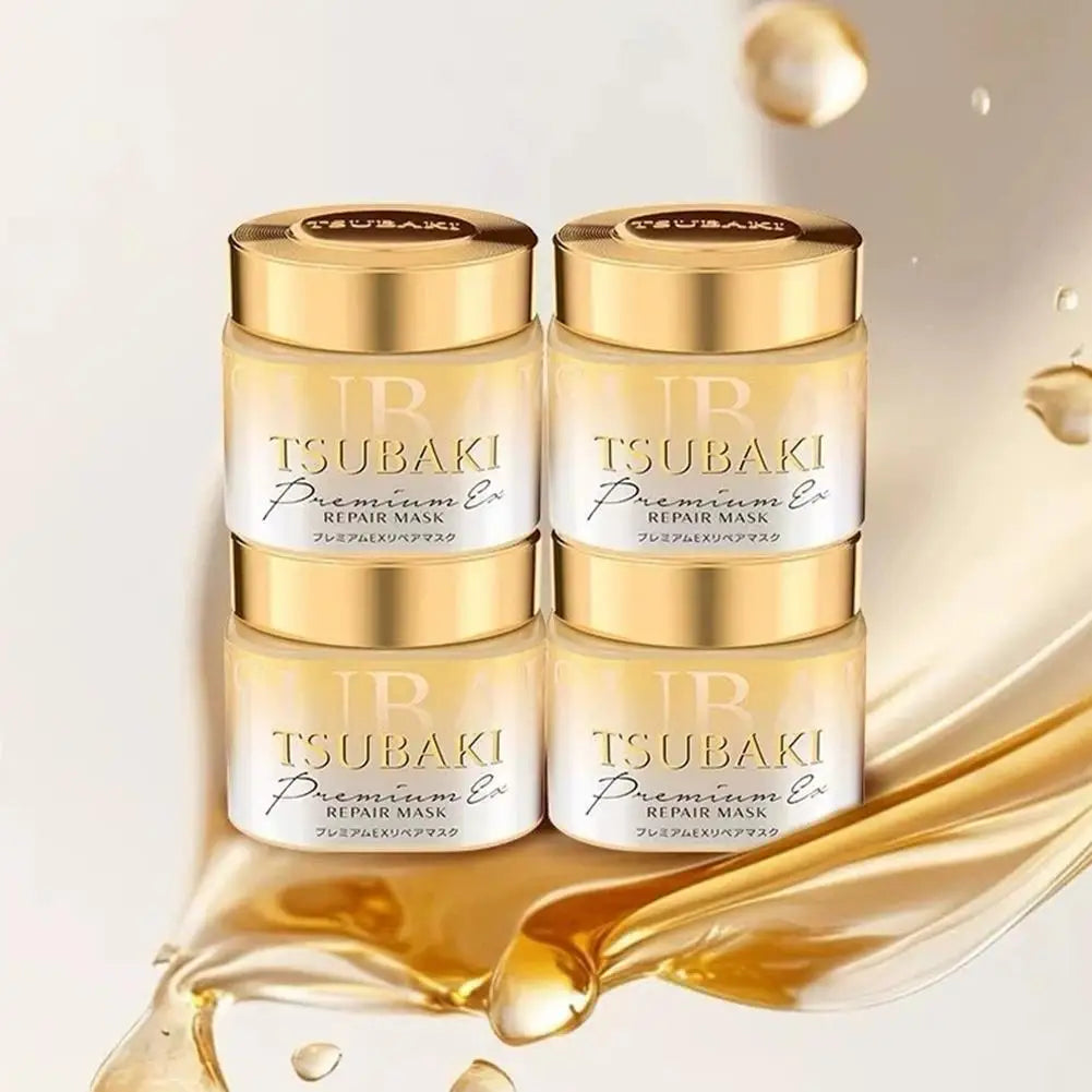 Japan TSUBAKI Premium Repairing Hair Mask - Pink Limited Packaging - Improve Split Frizz Damage Hair Smoothing Salon Hair Care