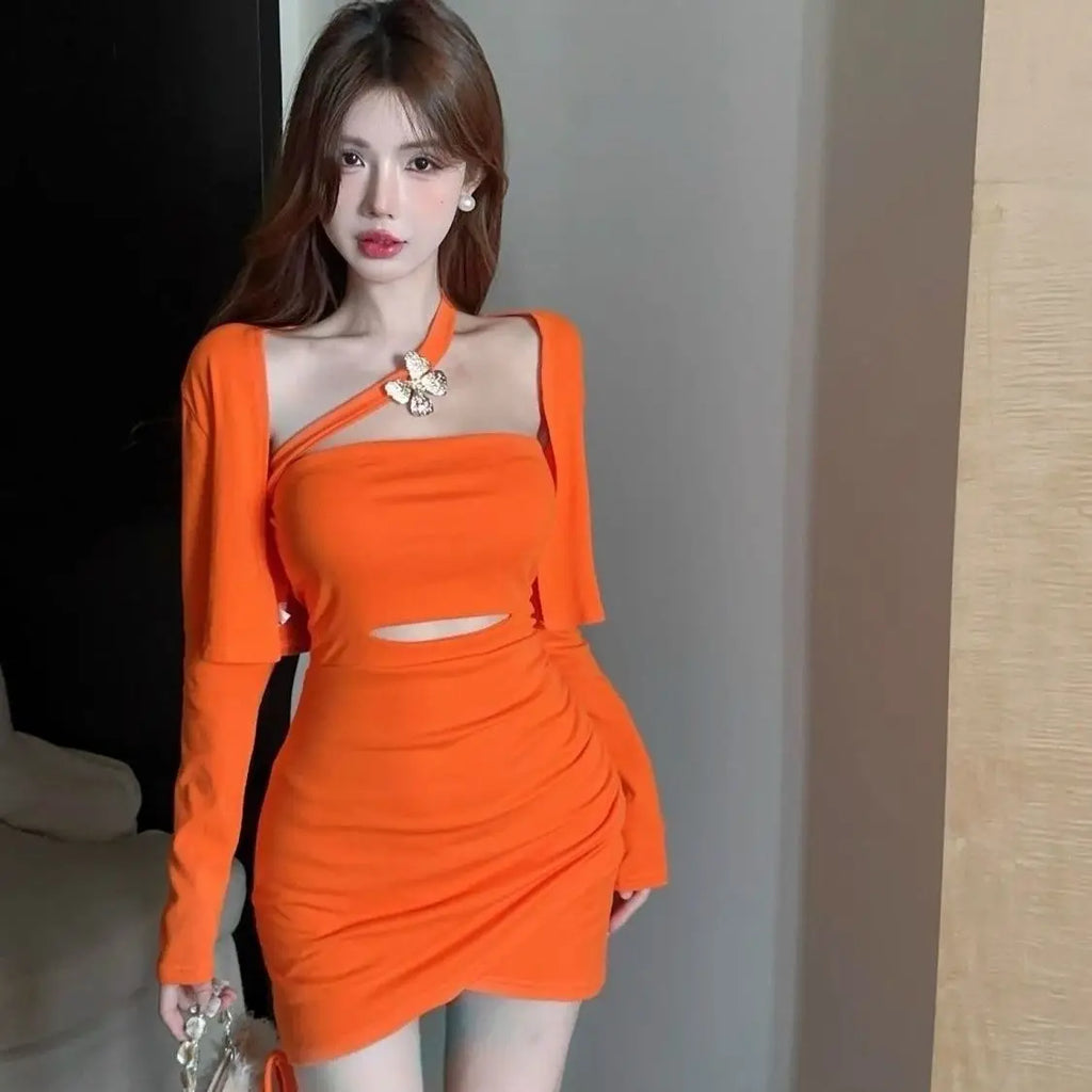 Vestidos Elegantes Para Mujer Sexy Bodycon Dresses Robe Mini Spring Summer Slim Pleated Casual Chic