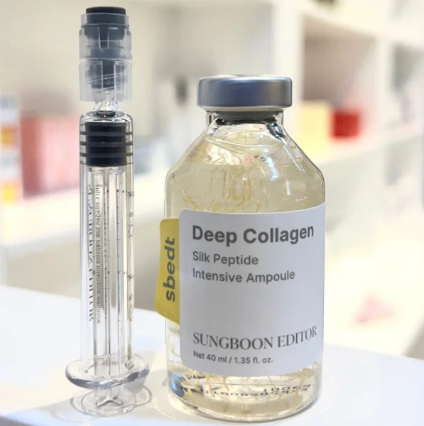 40ml Korean Brand SUNGBOON EDITOR Deep Collagen Silk Peptide Intensive Ampoule Skin Firming Lifting Hydrating Facial Essence Set