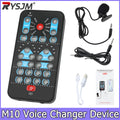 Recording Sound Card M10 Voice Changer Device Handheld Live Sound Card Sound Board Set for Podacsting Broadcasting Singing Recor