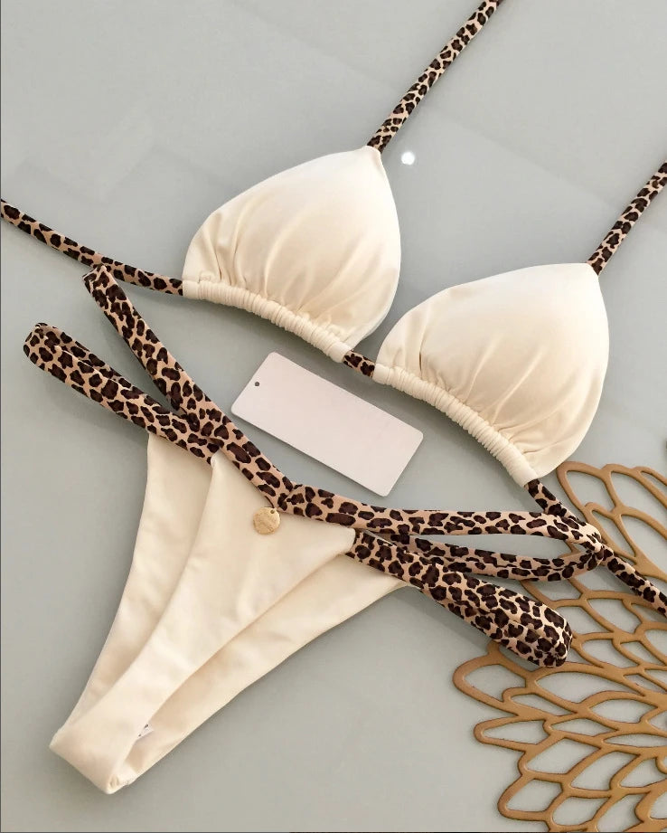 2026 New Sexy Women Bikini Set Beach Holiday Swimsuit Brazilian Thong Bikini Set Sexy Two Pieces Bathing Suit Women Beach Wear