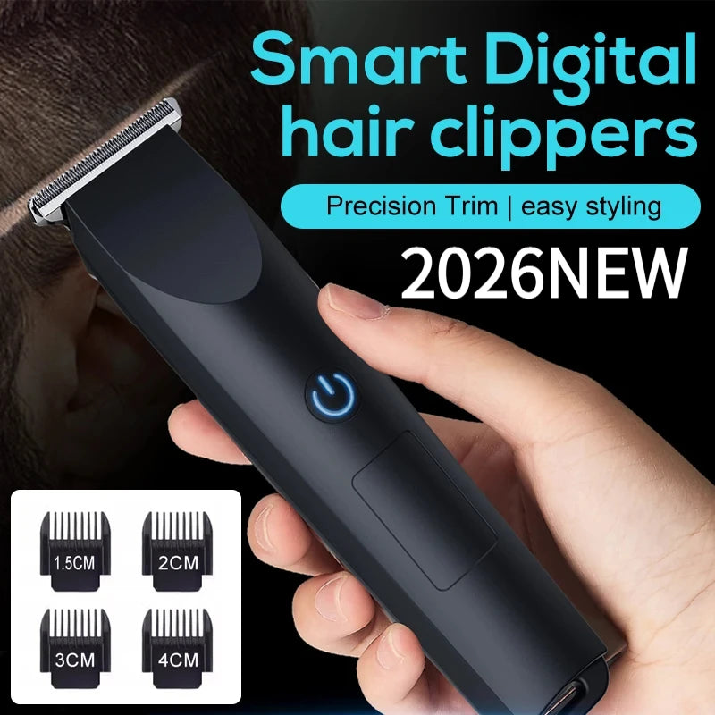 2026New Electric Hair Clipper Hair Trimmer for Men Body Groomer & Pubic Waterproof Hair Trimmer Replaceable Ceramic Blade