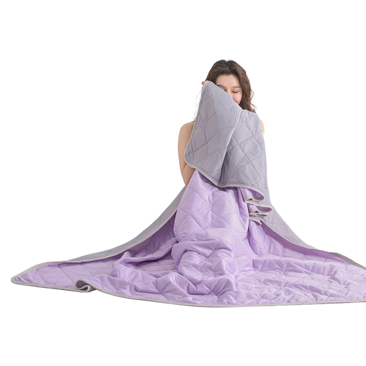 Ice Silk Cooling Blanket Soft Comfortable Breathable Air-Conditioner Quilt Summer Cooling Blow Air-Conditioning Warm Comforter