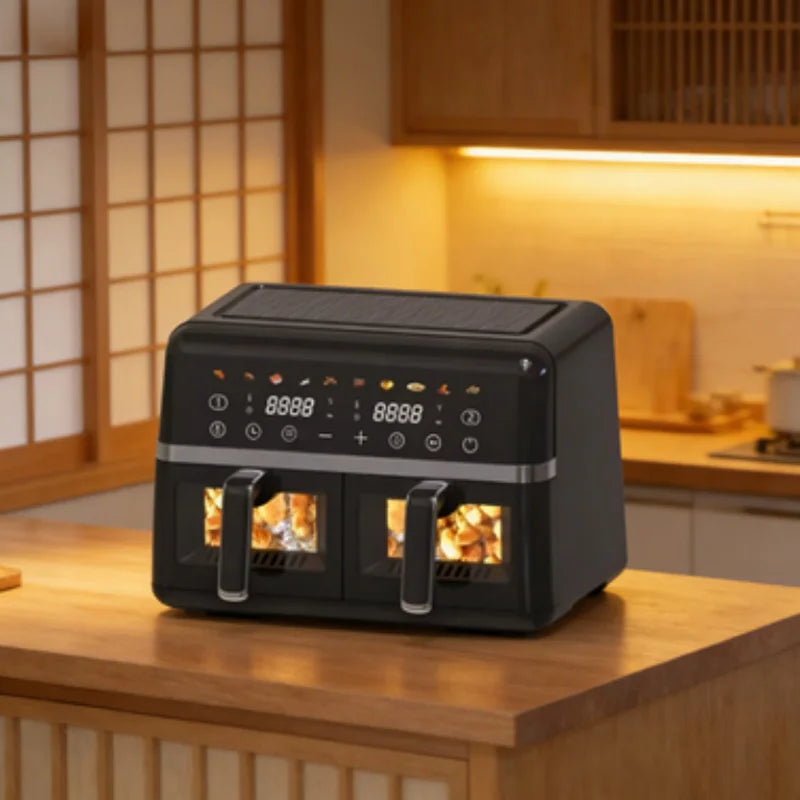 2800w Dual Basket Air Fryer 9l Double Pot Air Fryer Two Zone Smart Kitchen Appliances Freidora