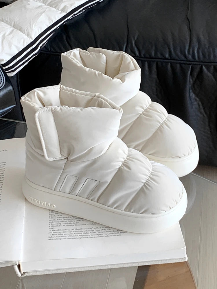 Fashionable Sporty Winter Snow Boots Men Women Waterproof down Cloth Thick Bottom Short Boots Cotton Shoes Trendy Cool