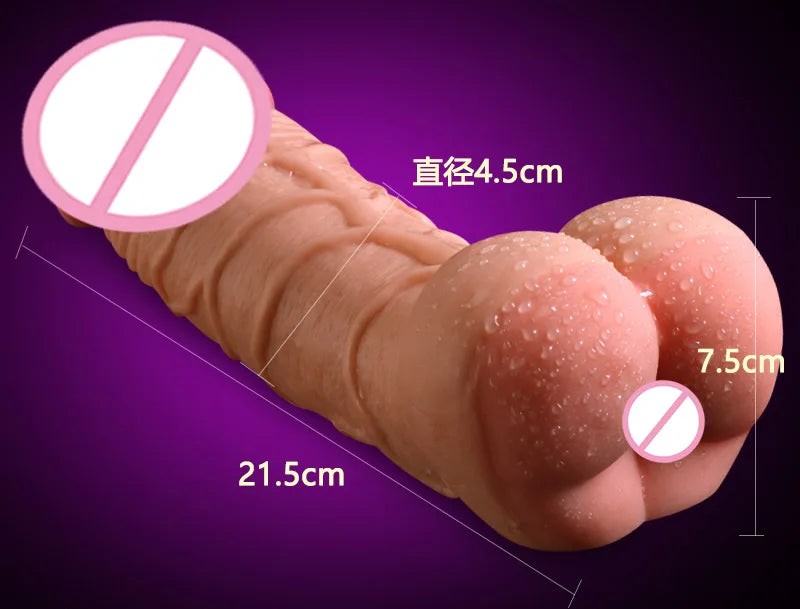 Realistic Penis Extender Sleeve Sex Condom for Men Masturbation Pussy Fake Ass Penis Enlarger Dildo for Couples Gay Sex Toys